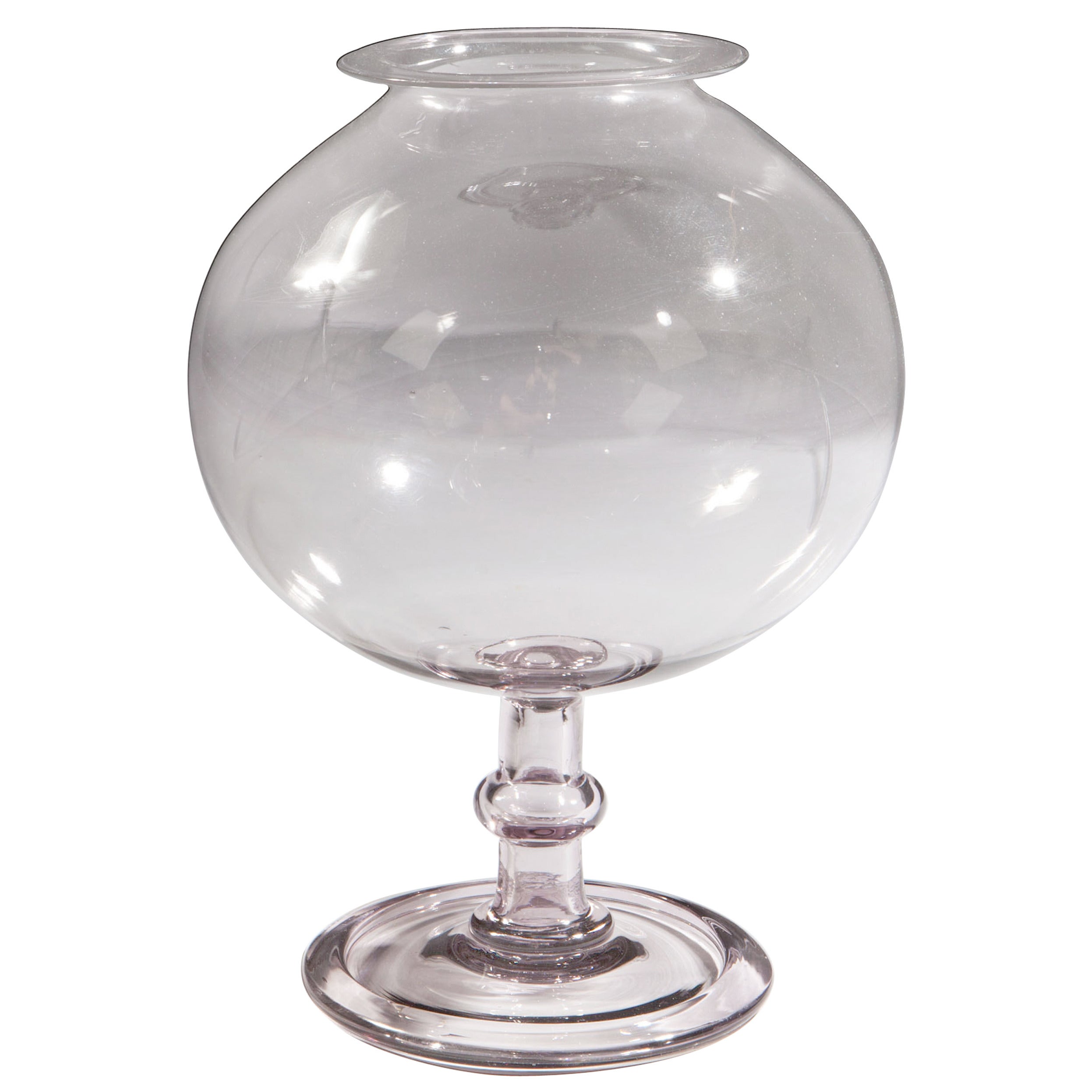 Rare Mid-18th Century Glass Fish Bowl