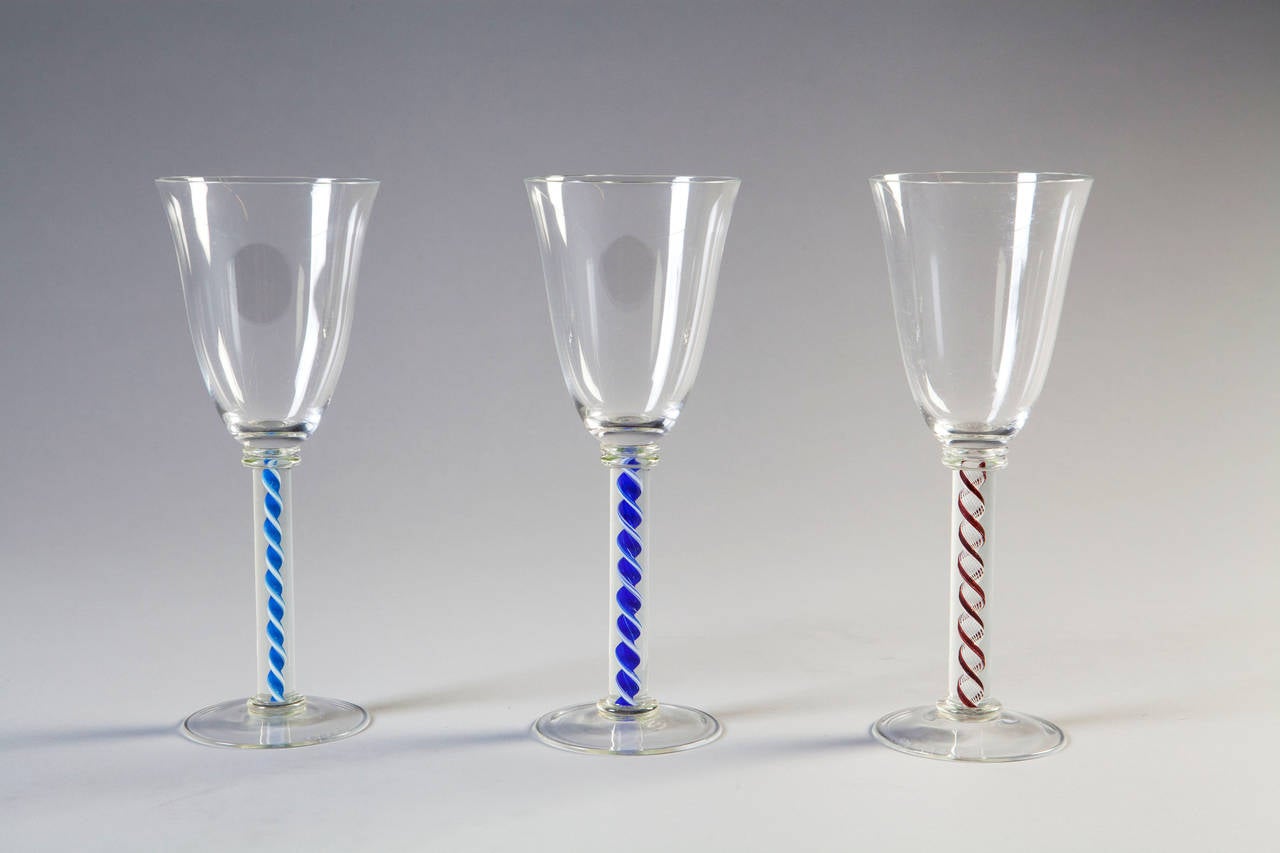 spiral wine glasses