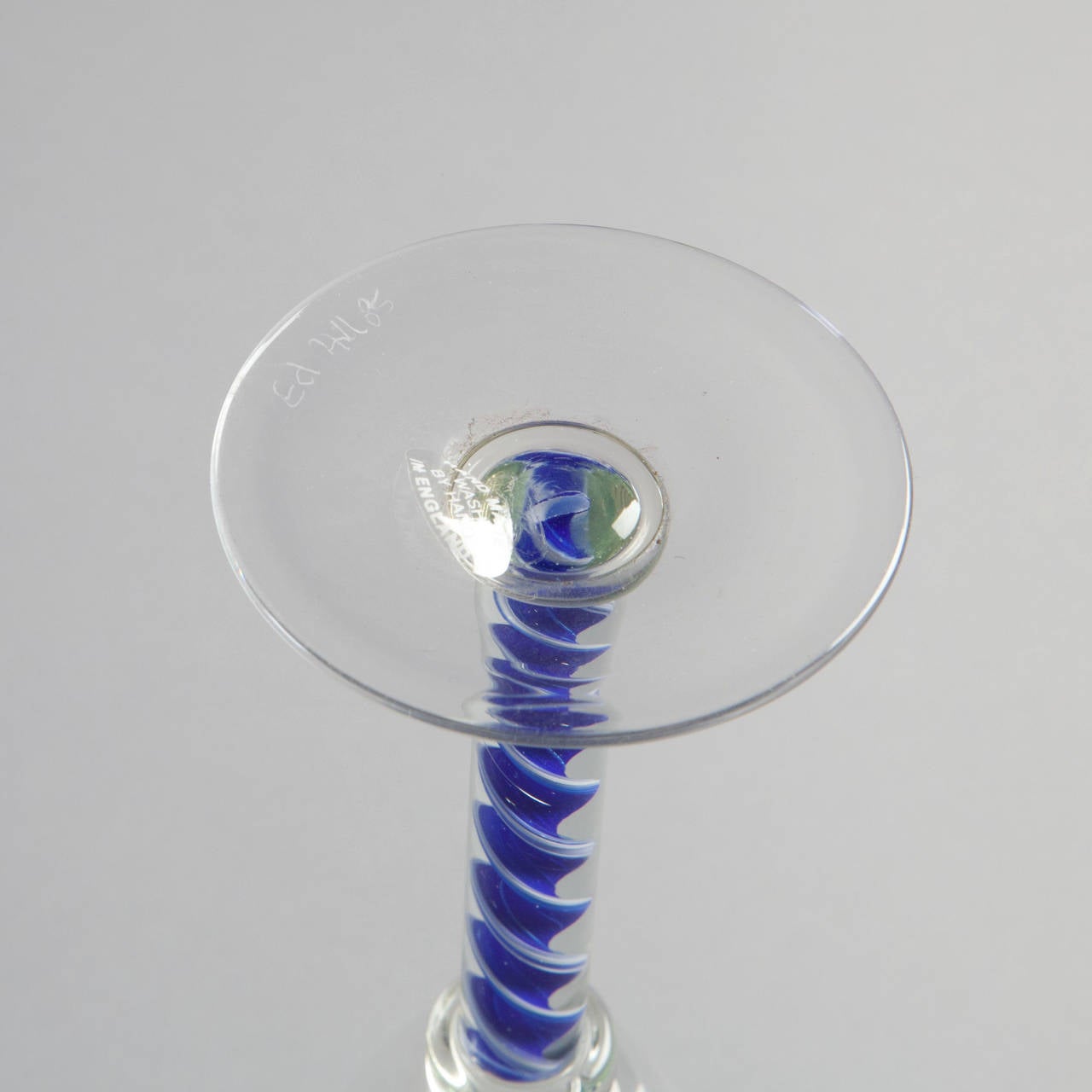 spiral shaped wine glass stems