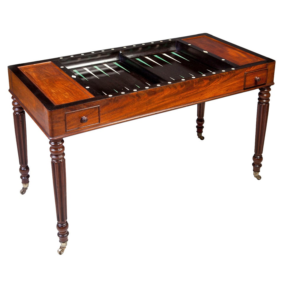 A French Tric Trac Games Side Table