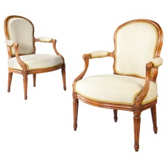 Pair of French Louis XV Fauteuils by Nicolas Courtois, circa 1770