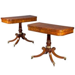A very fine pair of early 19th century Regency Card Tables