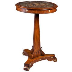 A Regency Period Turtlestone marble Ocassional Table