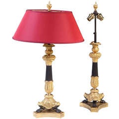 A Pair of French Candlestick Lamps