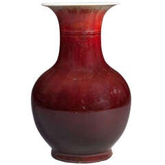 A Sang de Beouf Chinese Porcelain Vase