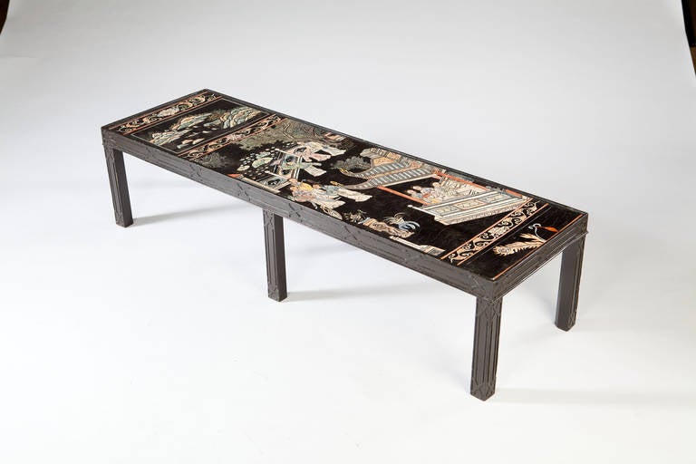 Chinese Coromandel Lacquer Panel as a Low Table