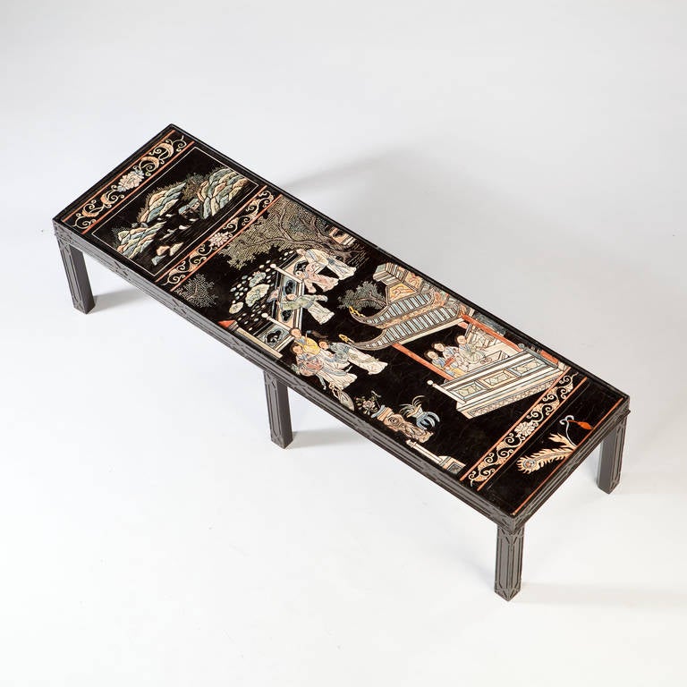 Coromandel Lacquer Panel as a Low Table In Excellent Condition In London, GB