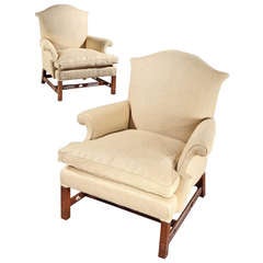 Antique A Pair of Large Scale Chinese Chippendale Style Armchairs