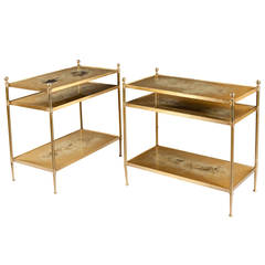 Pair of Brass Etageres by Ramsay