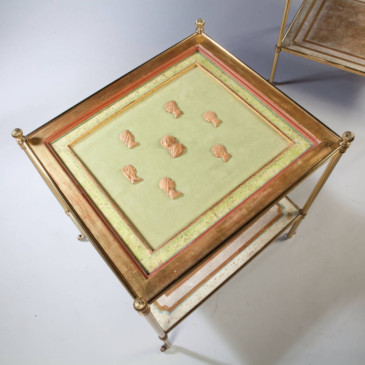 Agra Fine Pair of Mallett Two-Tier Tables