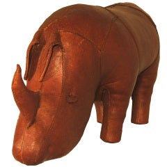 Omersa Leather Rhino ottoman retailed by Abercrombie & Fitch