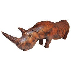 Extra Large Leather Rhino Bench By Omersa
