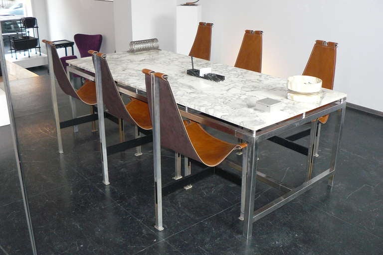 Belgian Unique, One of a Kind Table and Chairs by Stanislas Jasinski Architect For Sale