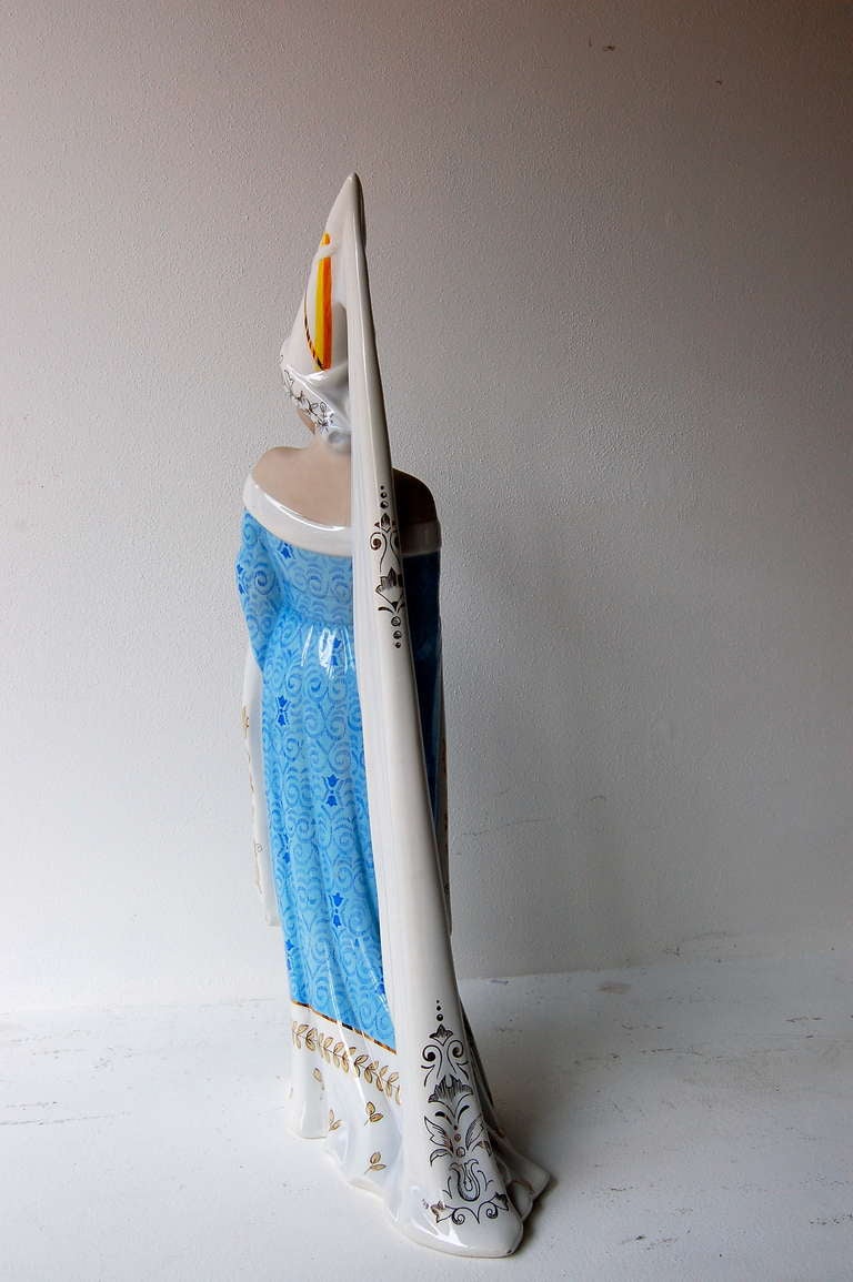 Mid-20th Century C.I.A Torino Ceramic Figure by Lenci