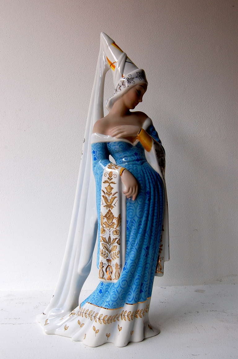 Italian C.I.A Torino Ceramic Figure by Lenci