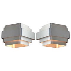 Pair of Jules Wabbes wall lamp 1 édition