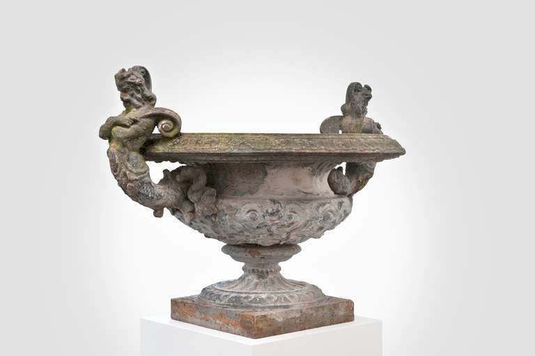 Pair Of Exceptional Cast Iron Vases