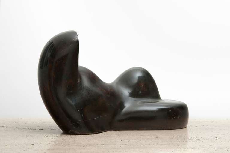 1920 Wood Cubist Sculpture Free Form