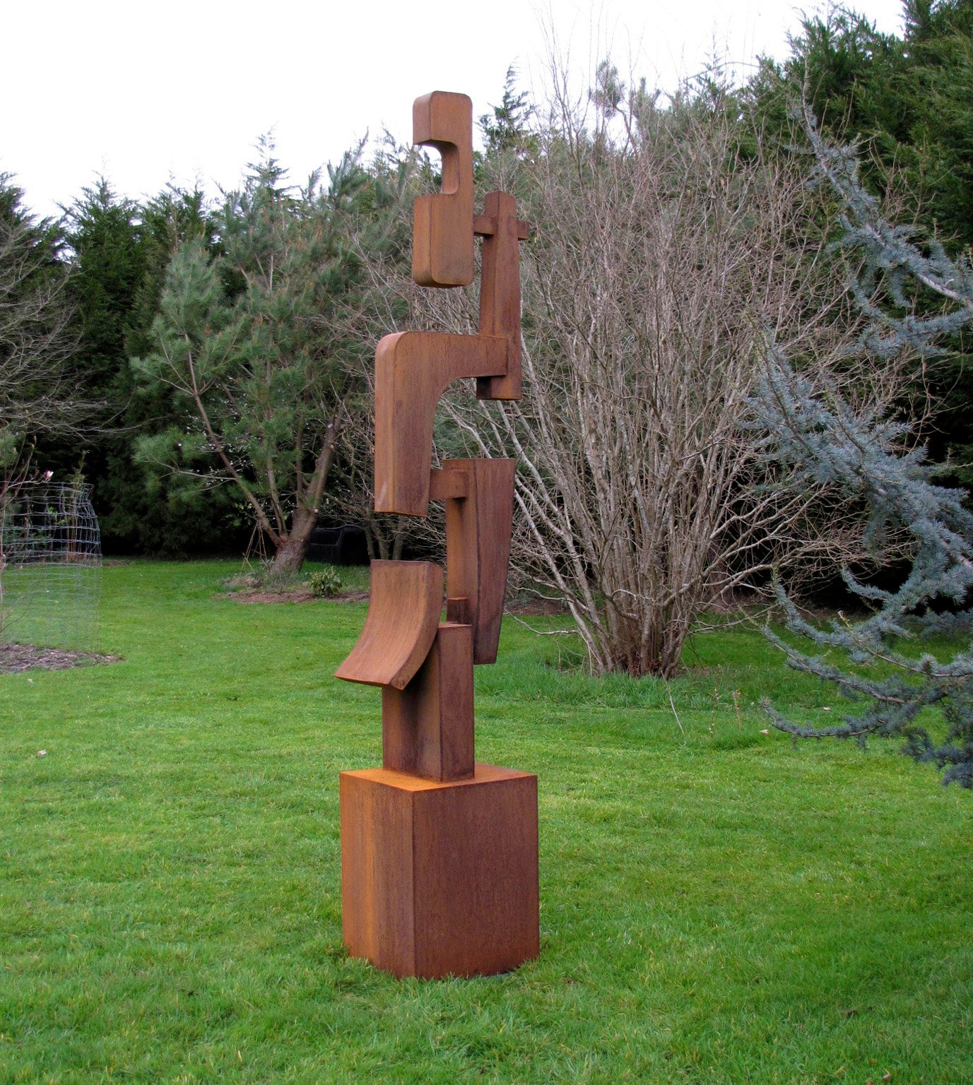 Monumental Sculpture in Corten Steel by Scuptor Mpcem For Sale