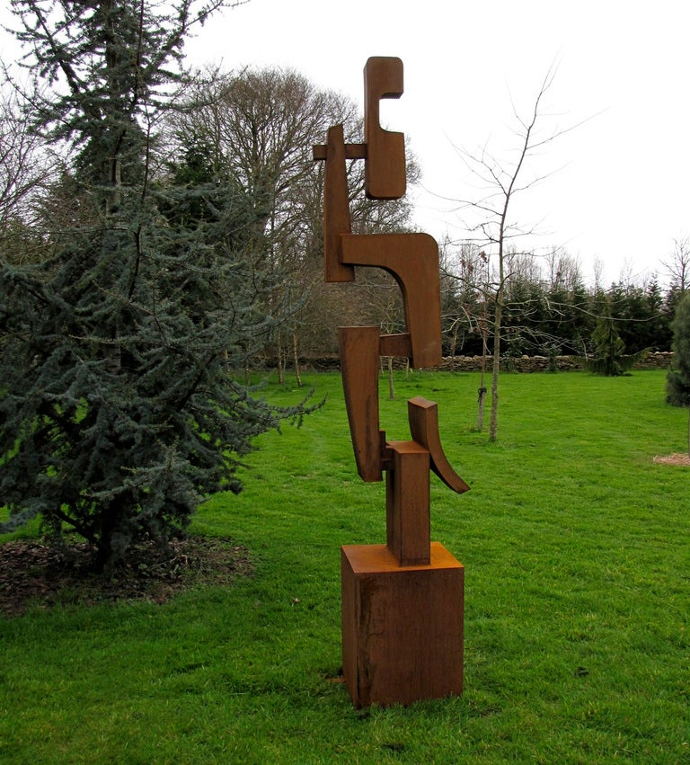 Contemporary Monumental Sculpture in Corten Steel by Scuptor Mpcem For Sale