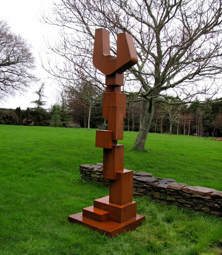 French Imposing Sculpture made of Corten Steel by Mpcem For Sale