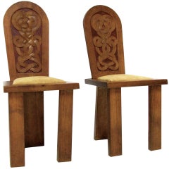 rare pair of chairs by Joseph Savina