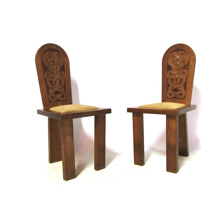Paire de chaises rares de Joseph Savina Bon état - En vente à Le Trevoux, FR