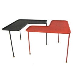 Used origninal coffee tables " Domino " by Mathieu Mategot