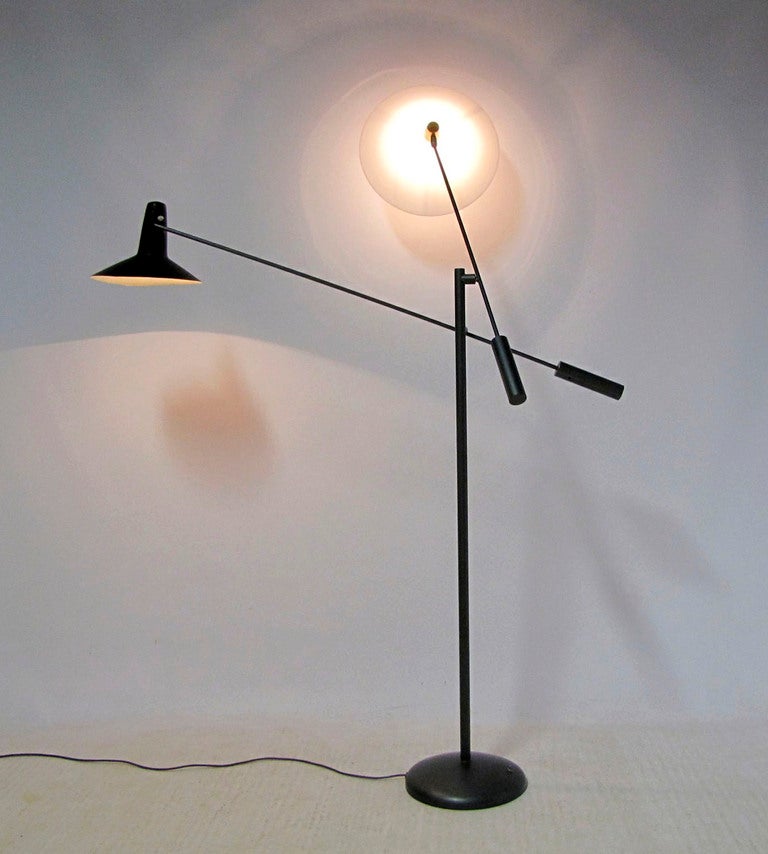 Rare Floor Lamp By Robert Mathieu In Excellent Condition In Le Trevoux, FR