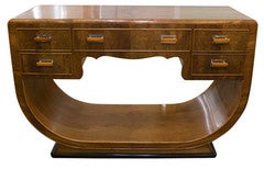 AN ART DECO U BASE CONSOLE