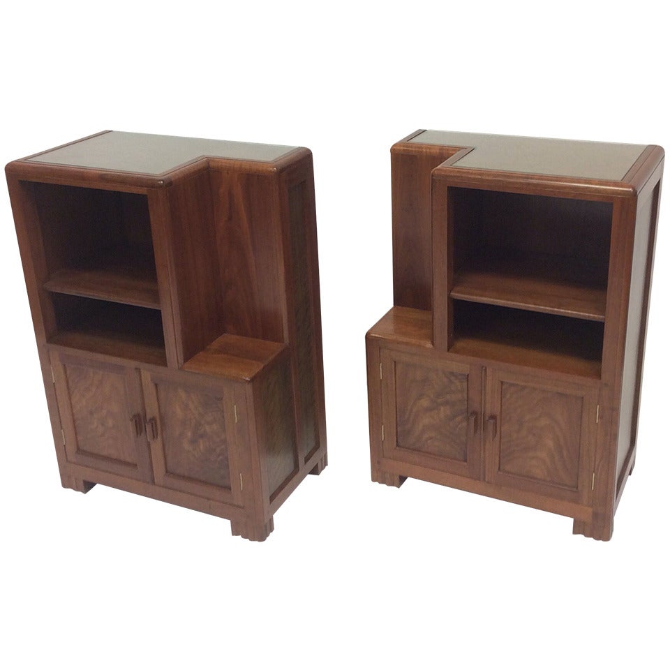 Betty Joel a Rare Pair of Walnut Bedside Cabinets For Sale