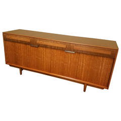 Mid-20th Century Design Walnut and Maple Sideboard Credenza