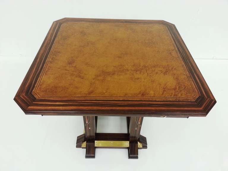 Art Nouveau Games Table and Four Chairs by Ludwig Schmitt In Good Condition For Sale In London, GB