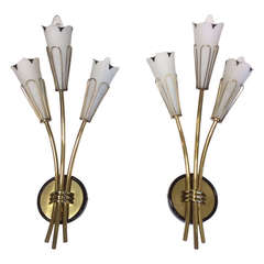 A Pair Of Mid Twentieth Century Wall Lights