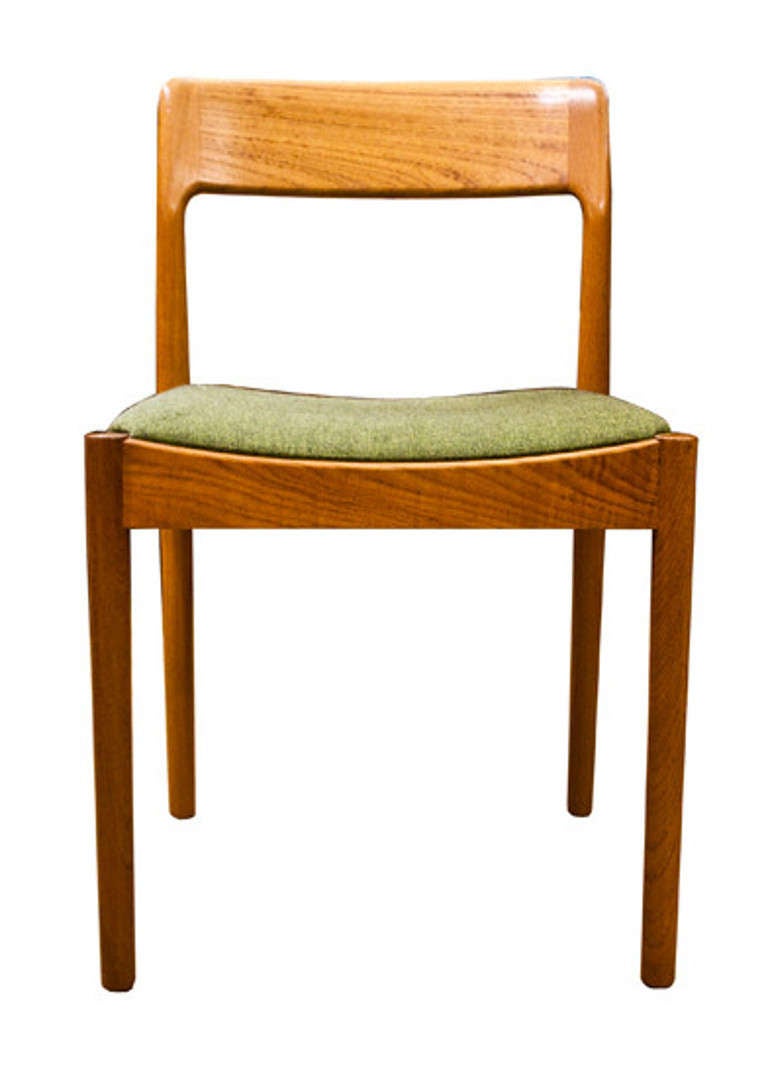 Danish Mid Twentieth Century Design Set of Eight Teak Dining Chairs