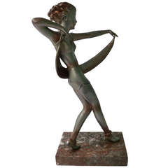 Patinated Metal Figure by Lorenzl