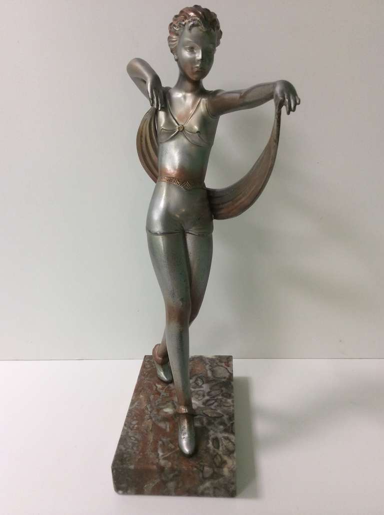 Patinated Metal Figure by Lorenzl 1