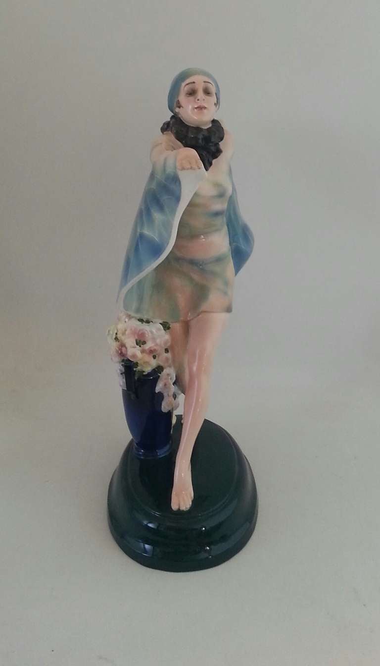 Goldscheider Art Deco Figure The Captured Bird  In Excellent Condition In London, GB