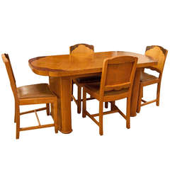 Art Deco Dining Table and Four Chairs