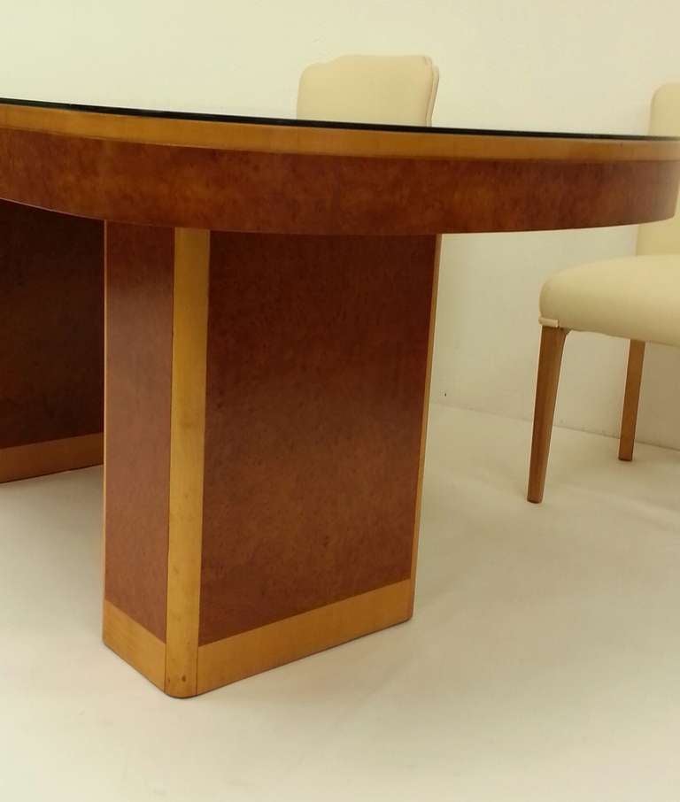 Epstein Art Deco Dining Table and Six Chairs (Art déco)