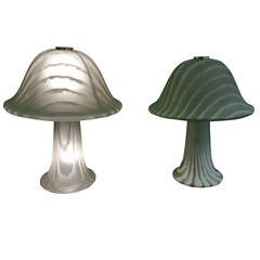 PEILL AND PUTZLER Mid 20th Century Design Mushroom Lamps