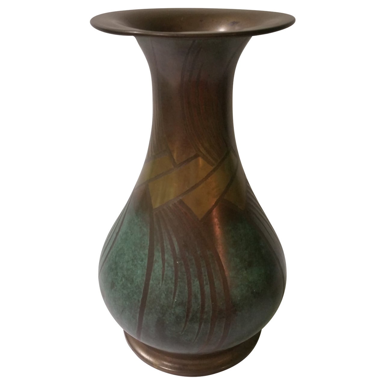 WMF Art Deco Enamel Vase
