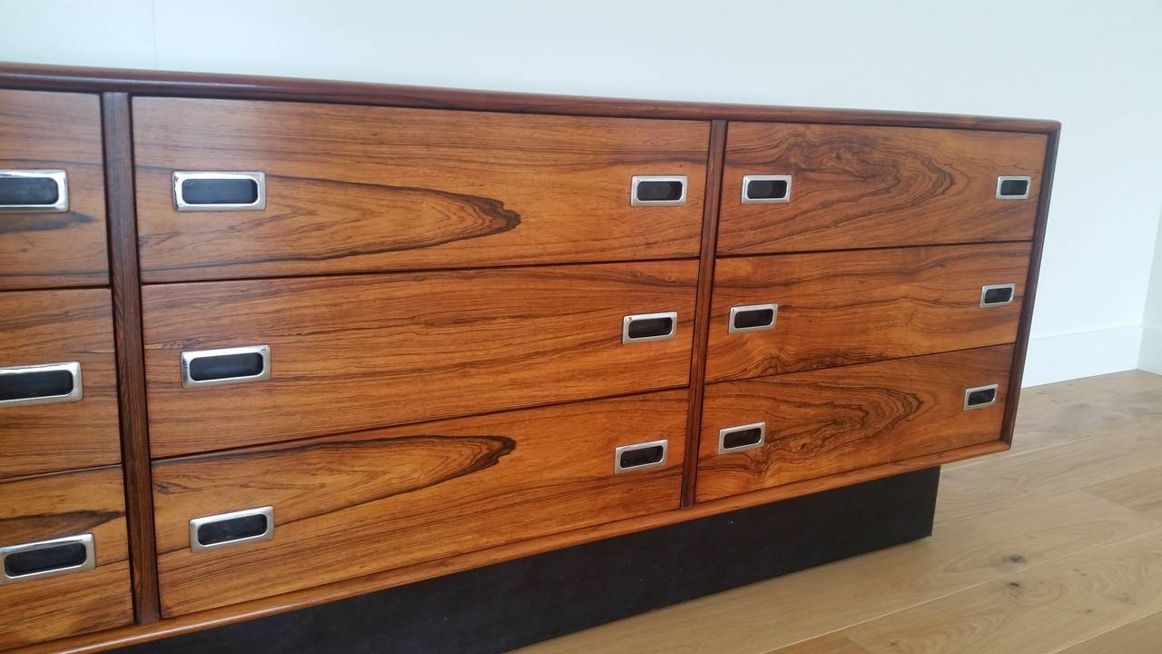 Robert Heritage Mid 20th Century Design Long Low Rosewood Chest