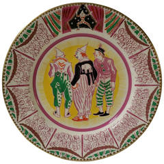Vintage Laura Knight Circus Plate by Clarice Cliff