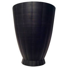Grand vase rare en basalte noir Keith Murray