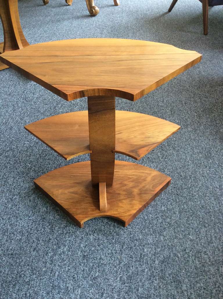 Mid-20th Century Art Deco Walnut Nest of Tables by Harry and Lou Epstein