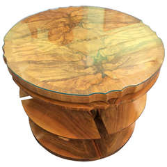 Vintage Art Deco Walnut Nest of Tables by Harry and Lou Epstein