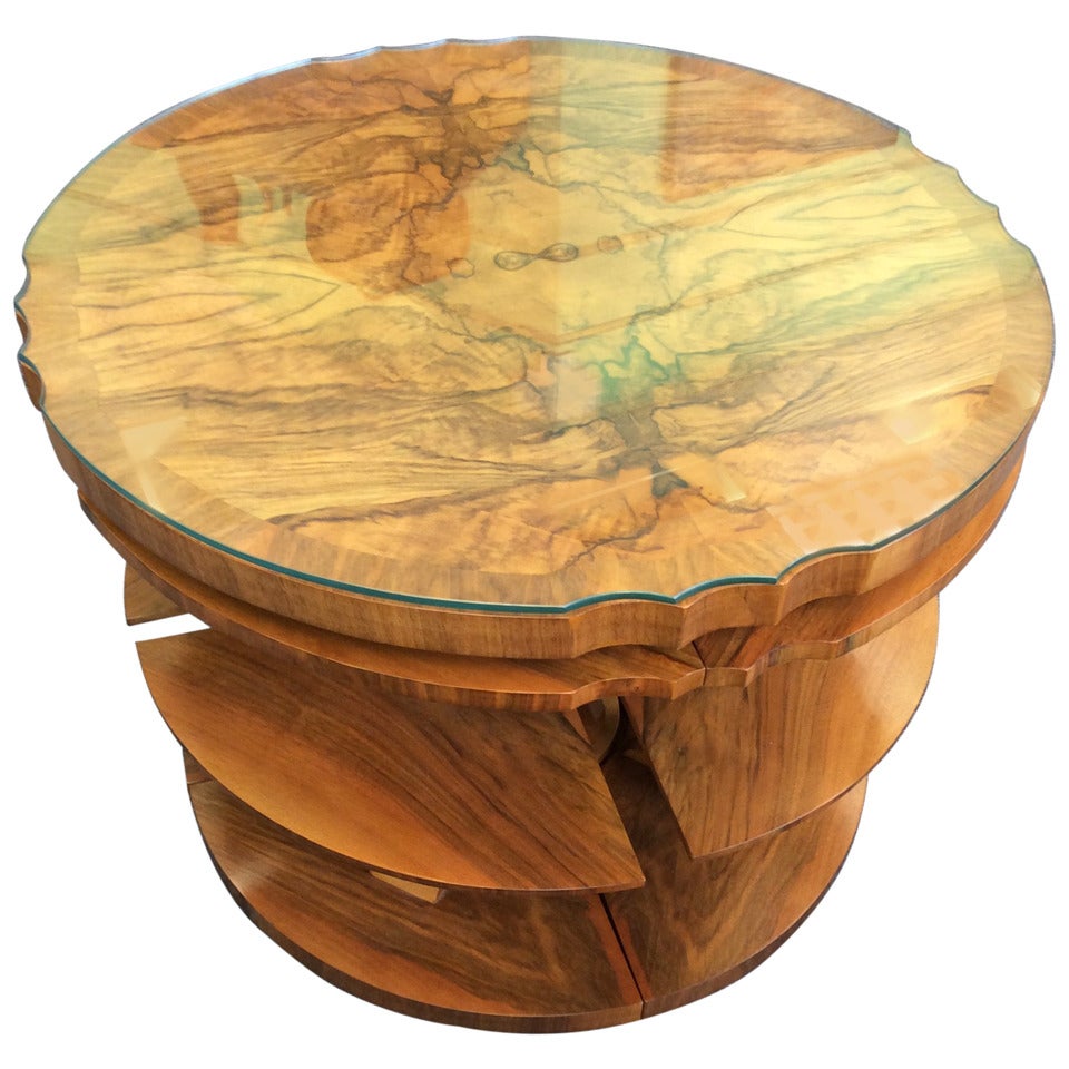 Art Deco Walnut Nest of Tables by Harry and Lou Epstein