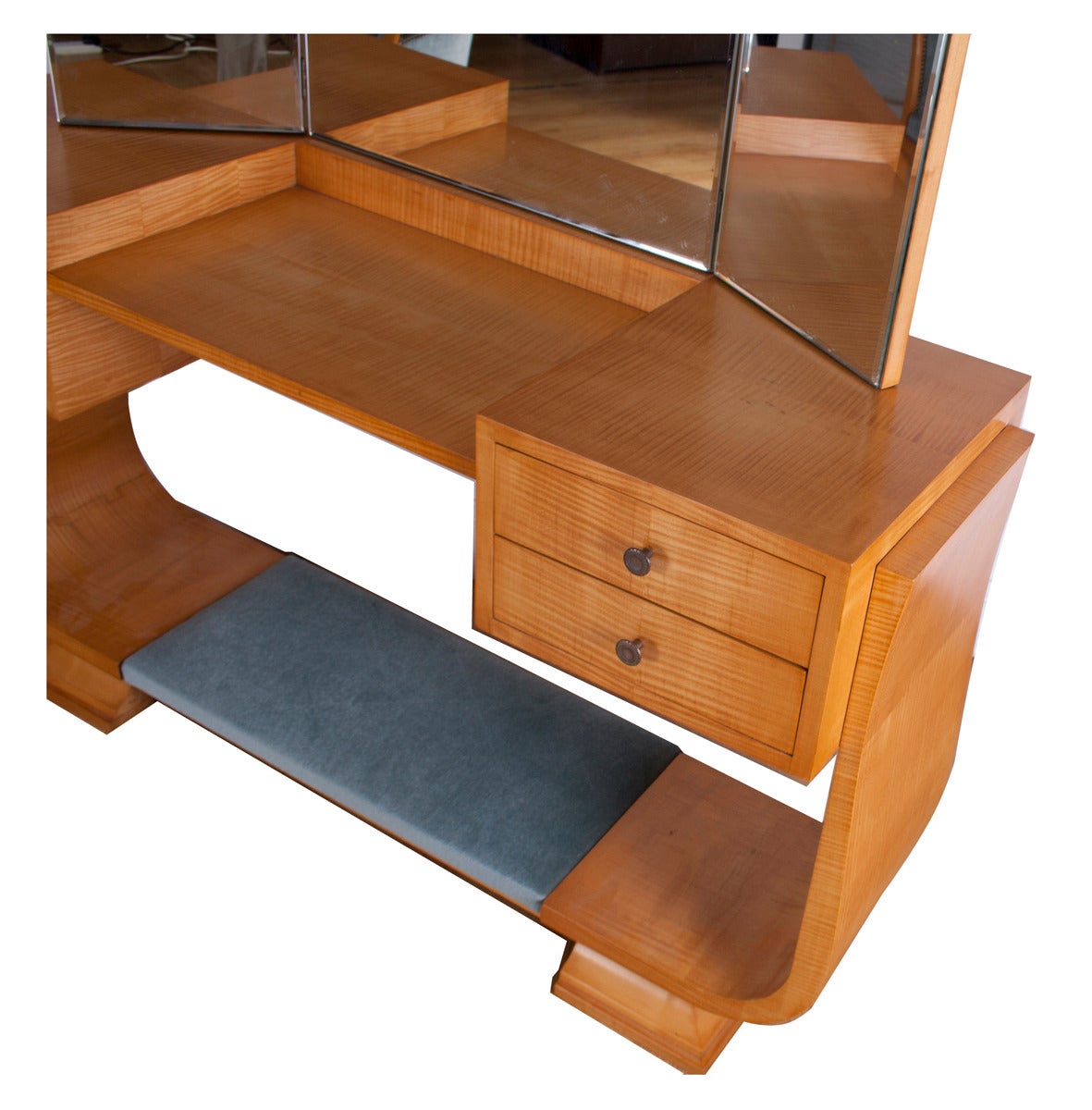 Harry and Lou Epstein Art Deco Dressing Table and Chair In Good Condition In London, GB