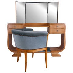 Harry and Lou Epstein Art Deco Dressing Table and Chair